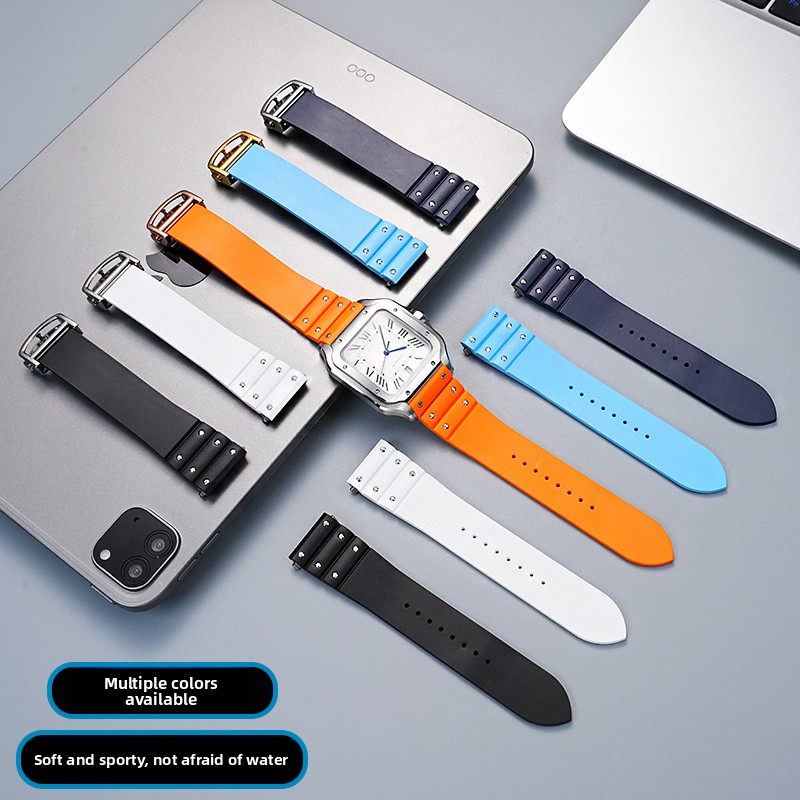 19mm 21mm 카르티에 산토스 WSSA0009 프리 - Suede Strap Watch 리뷰 및 가격