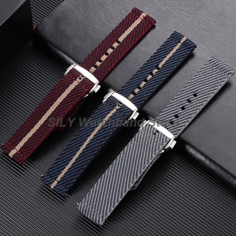 짠 캔버스 패브릭 시계 밴드 20mm 접이식 버클 나일 - Suede Strap Watch 리뷰 및 가격