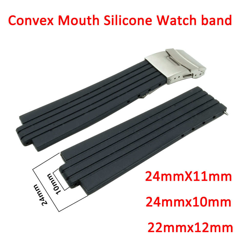 볼록한 입 팔찌 실리콘 고무 시계 밴드 24X11mm  - Cartier Watch Ballon Bleu 리뷰 및 가격