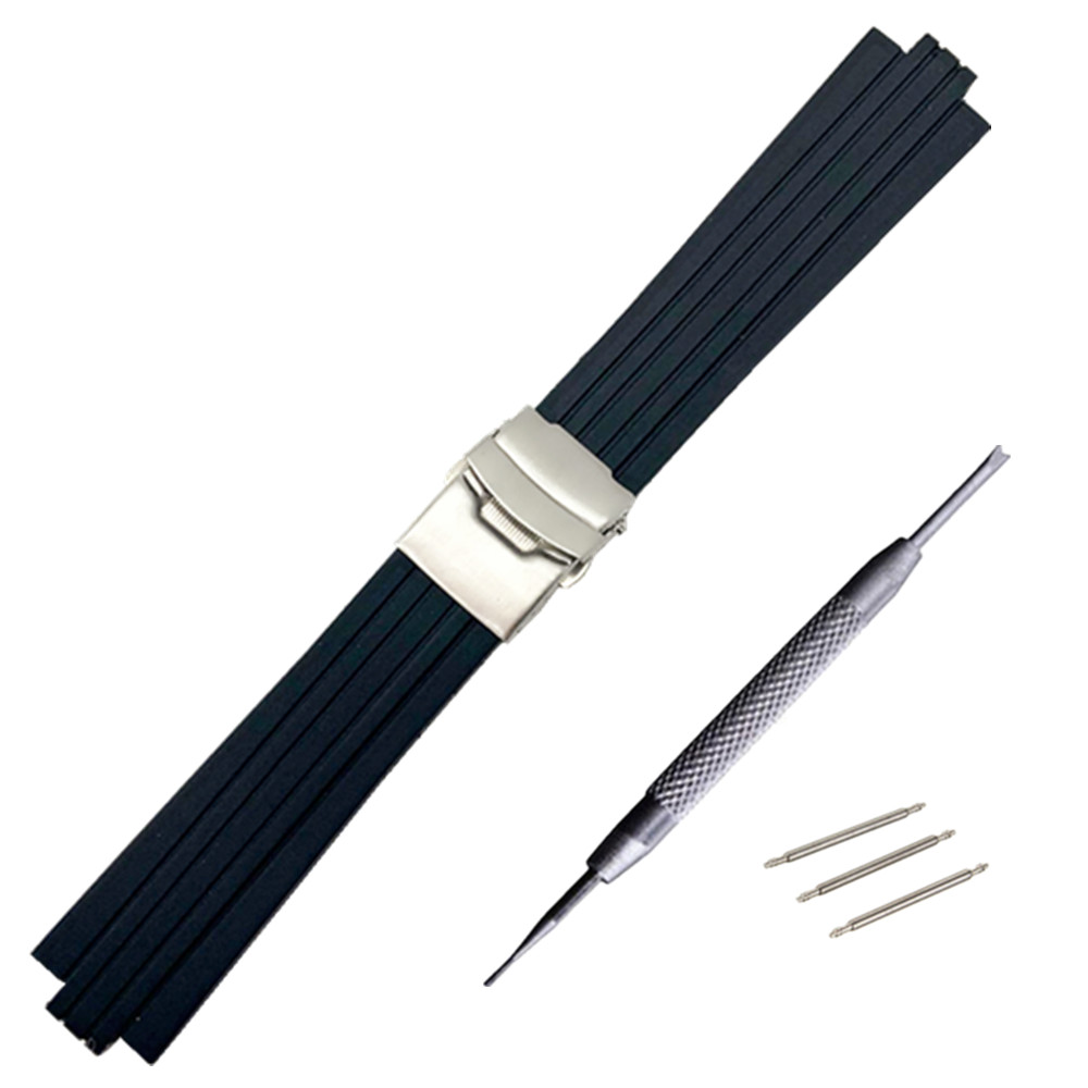 볼록한 입 팔찌 실리콘 고무 시계 밴드 24X11mm  - Cartier Watch Ballon Bleu 리뷰 및 가격