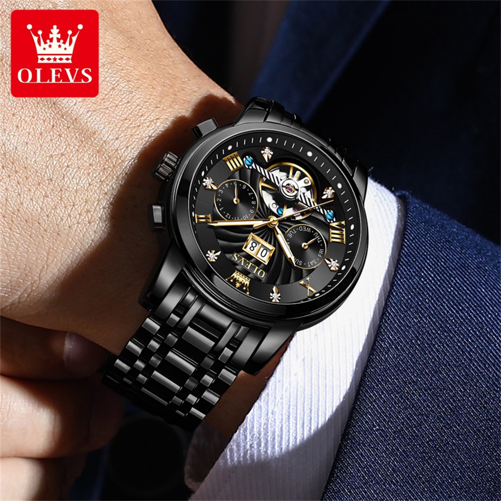 OLEVS 클래식 남성용 시계 뚜르비옹 다기능 완전 자 - Omega Watch Constellation 리뷰 및 가격