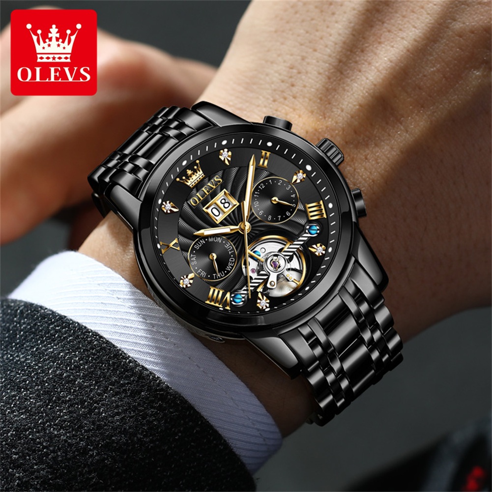 OLEVS 클래식 남성용 시계 뚜르비옹 다기능 완전 자 - Omega Watch Constellation 리뷰 및 가격
