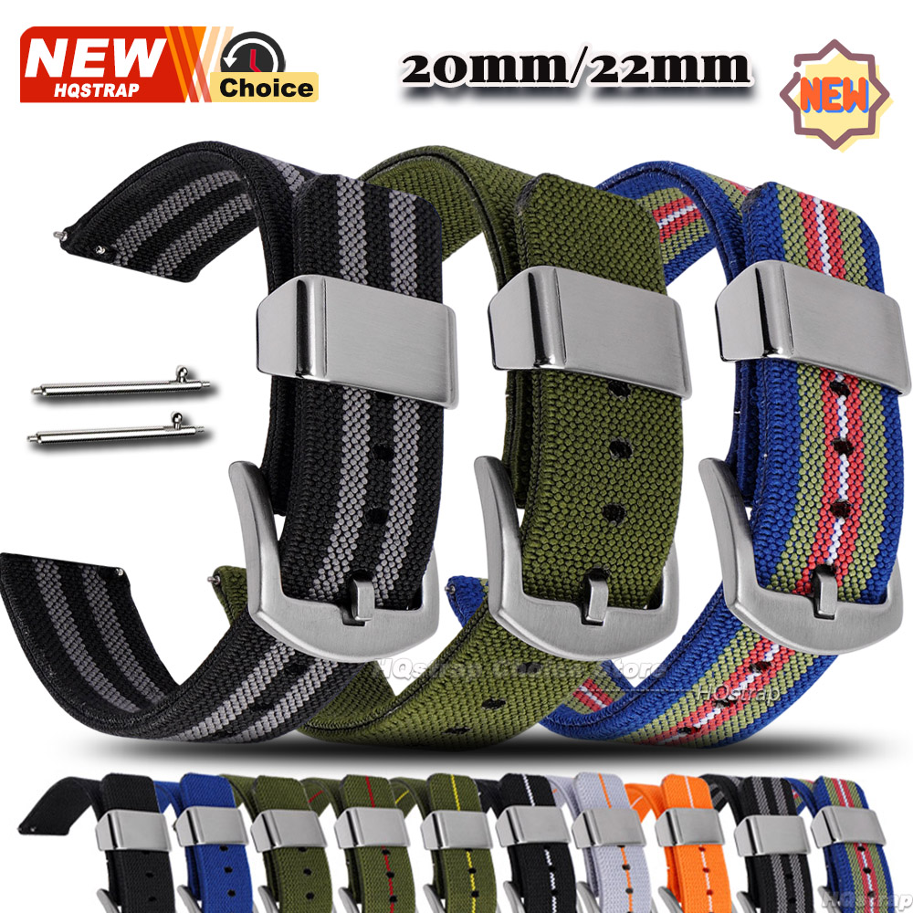 스틸 링 탄성 나일론 캔버스 스트랩 22mm 20mm  - Nato Strap Nylon 리뷰 및 가격