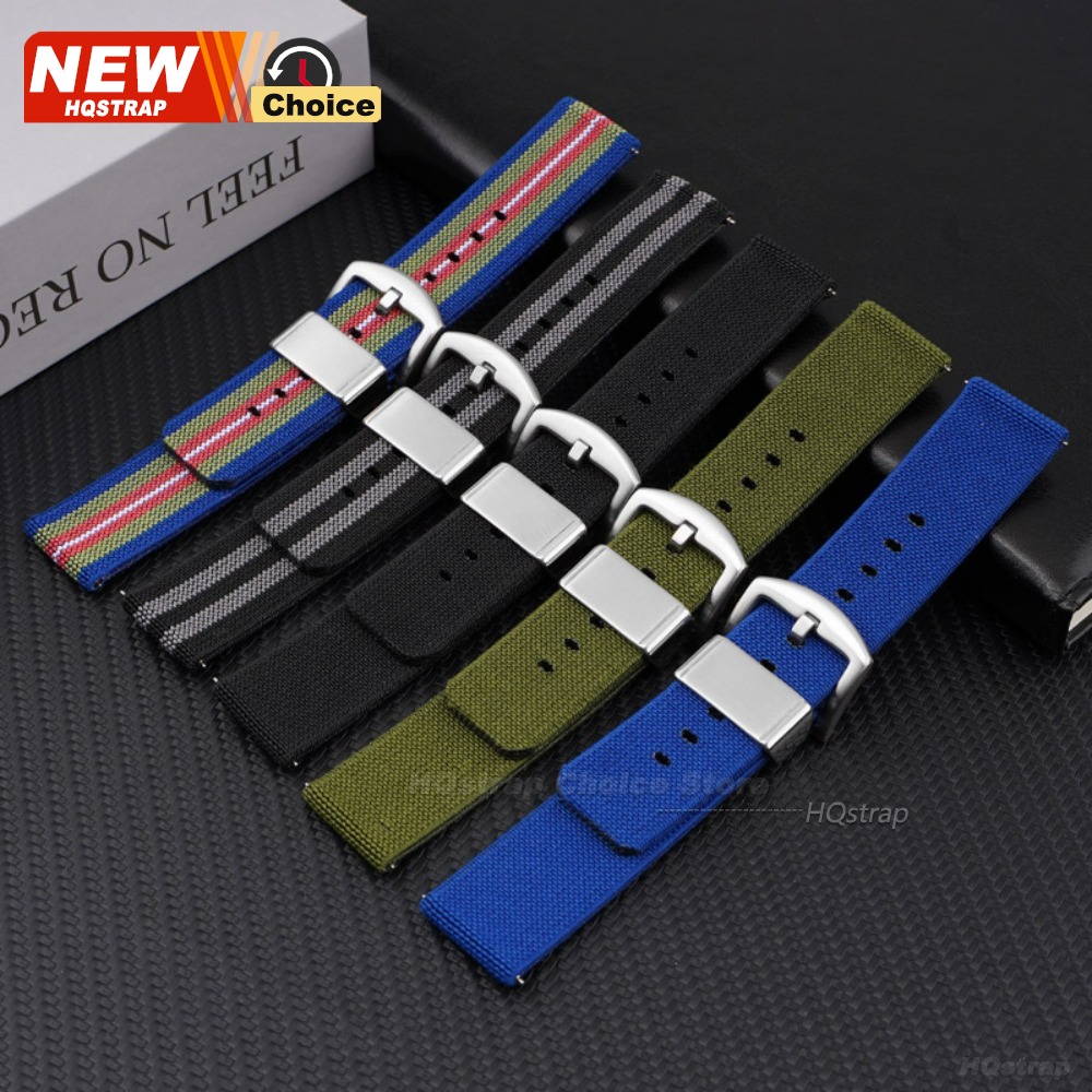 스틸 링 탄성 나일론 캔버스 스트랩 22mm 20mm  - Nato Strap Nylon 리뷰 및 가격